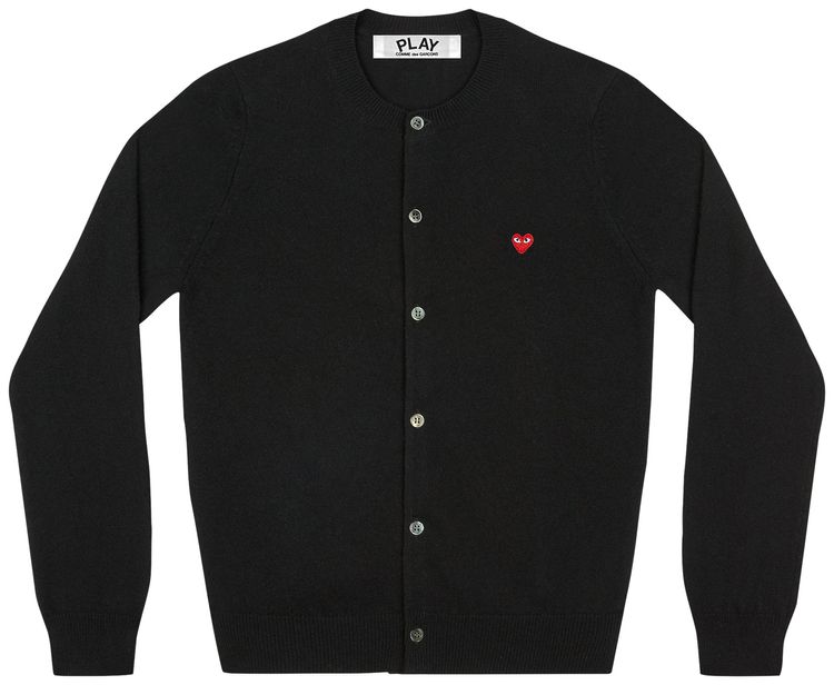 Comme des Garcons PLAY Mini Heart Cardigan Black