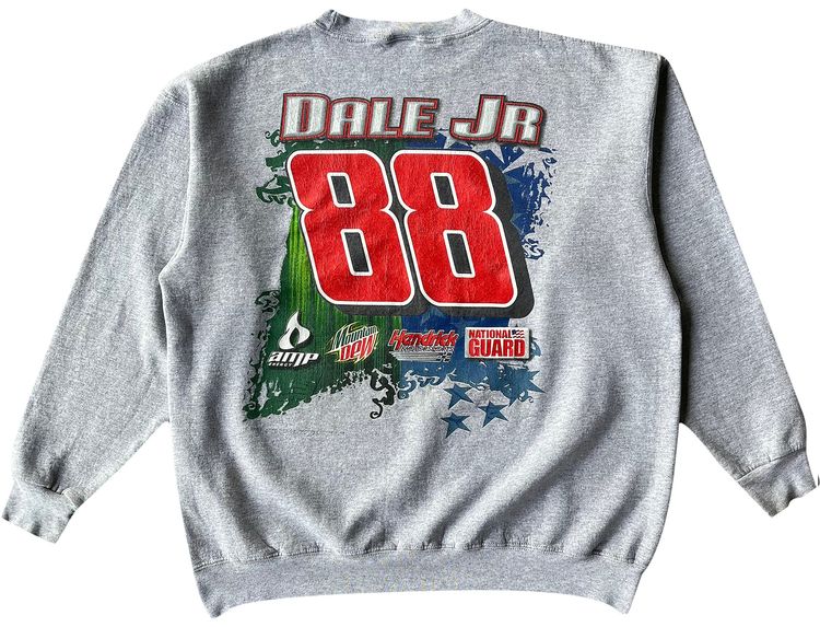 Vintage NASCAR Dale Earnhardt Jr Racing Sweatshirt Grey