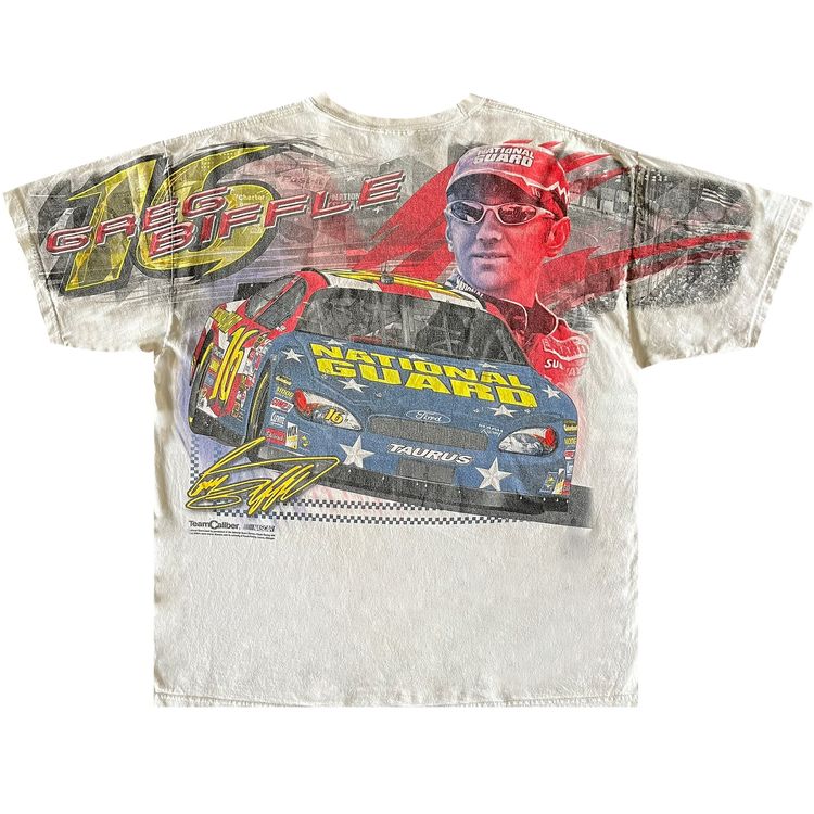Vintage NASCAR Greg Biffle Racing Tee White