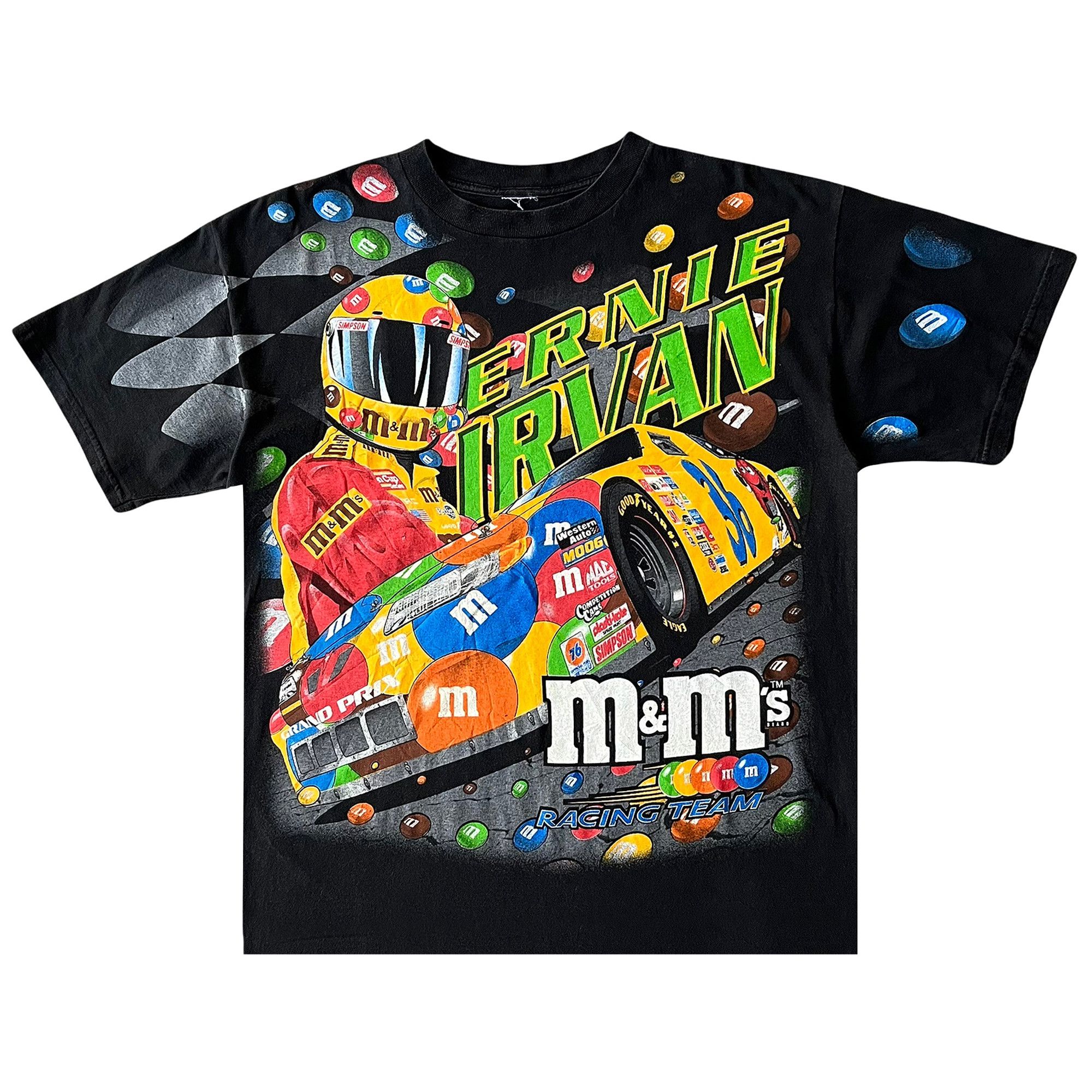 Buy Vintage Ernie Irvan M&M Racing Tee 'Black' - 2934