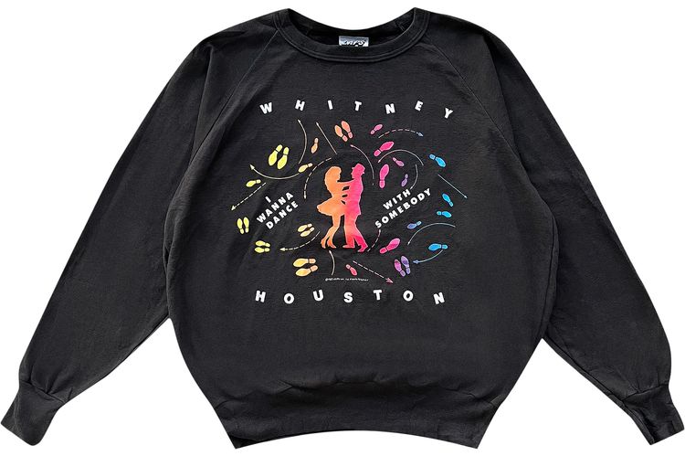 Vintage Whitney Houston World Tour Long Sleeve Black
