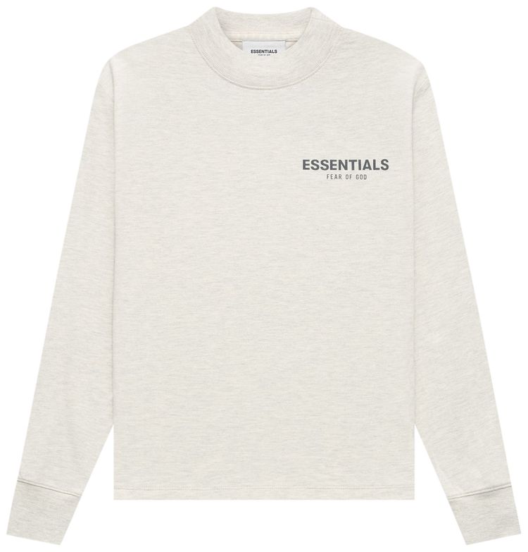 Buy Fear of God Essentials Kids LongSleeve Tee 'Light Heather Oatmeal' 125SU212042K GOAT