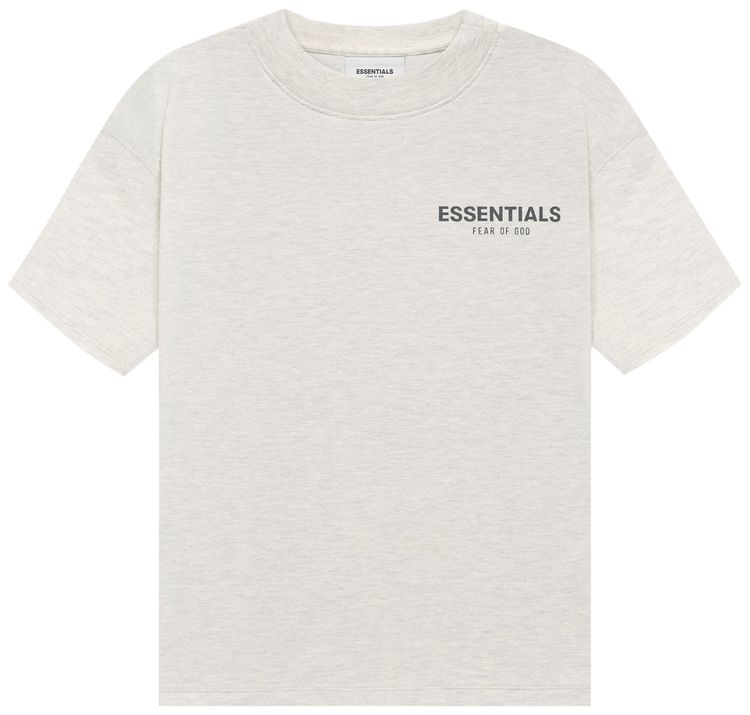 Fear of God Essentials Kids Short Sleeve Tee Light Heather Oatmeal