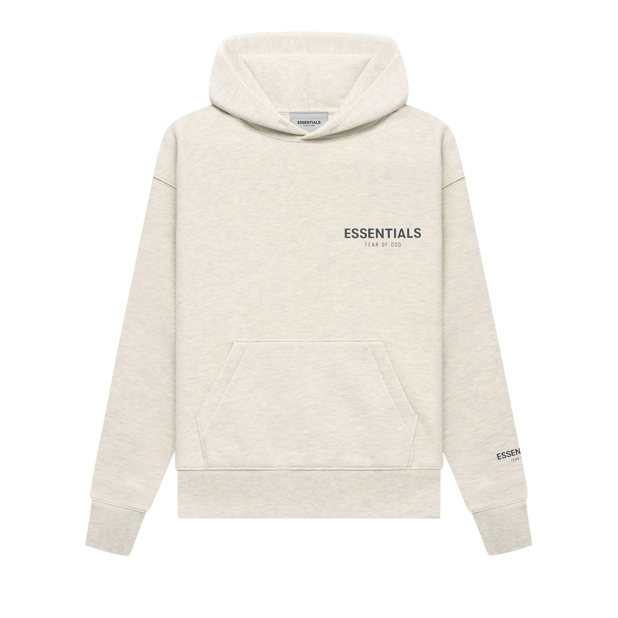 Fear of God Essentials Kids Pullover Hoodie Light Heather Oatmeal