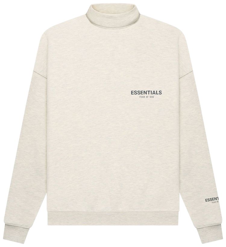 Fear of God Essentials Pullover Mockneck Light Heather Oatmeal