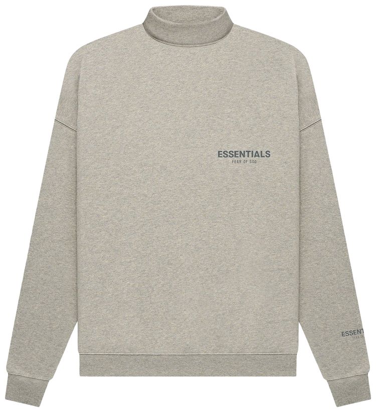 Fear of God Essentials Pullover Mockneck Dark Heather Oatmeal