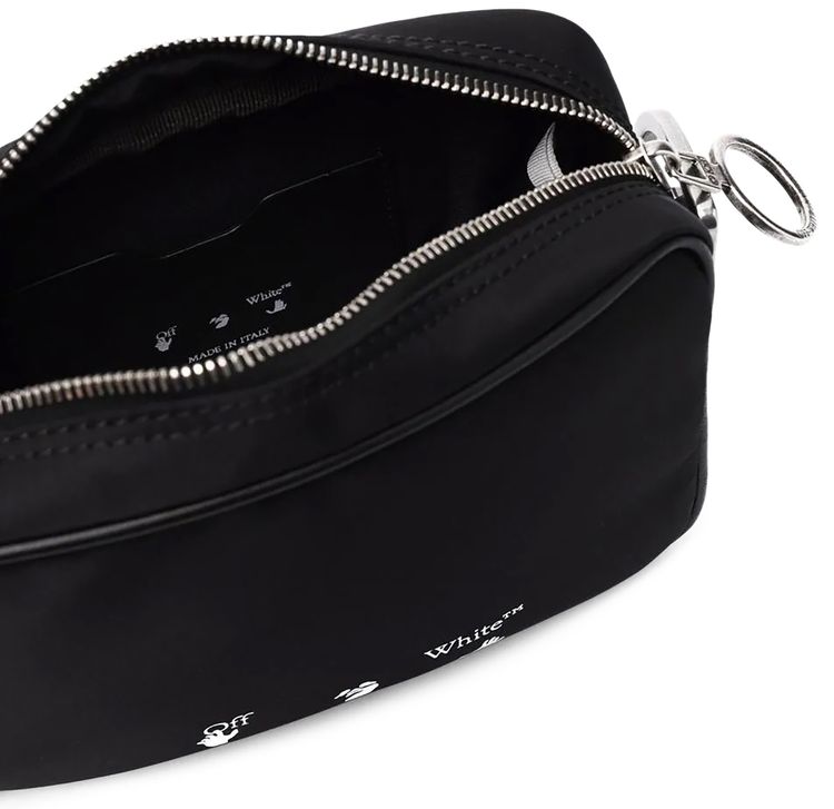 Off White Ow Logo Nylon Crossbody BlackWhite