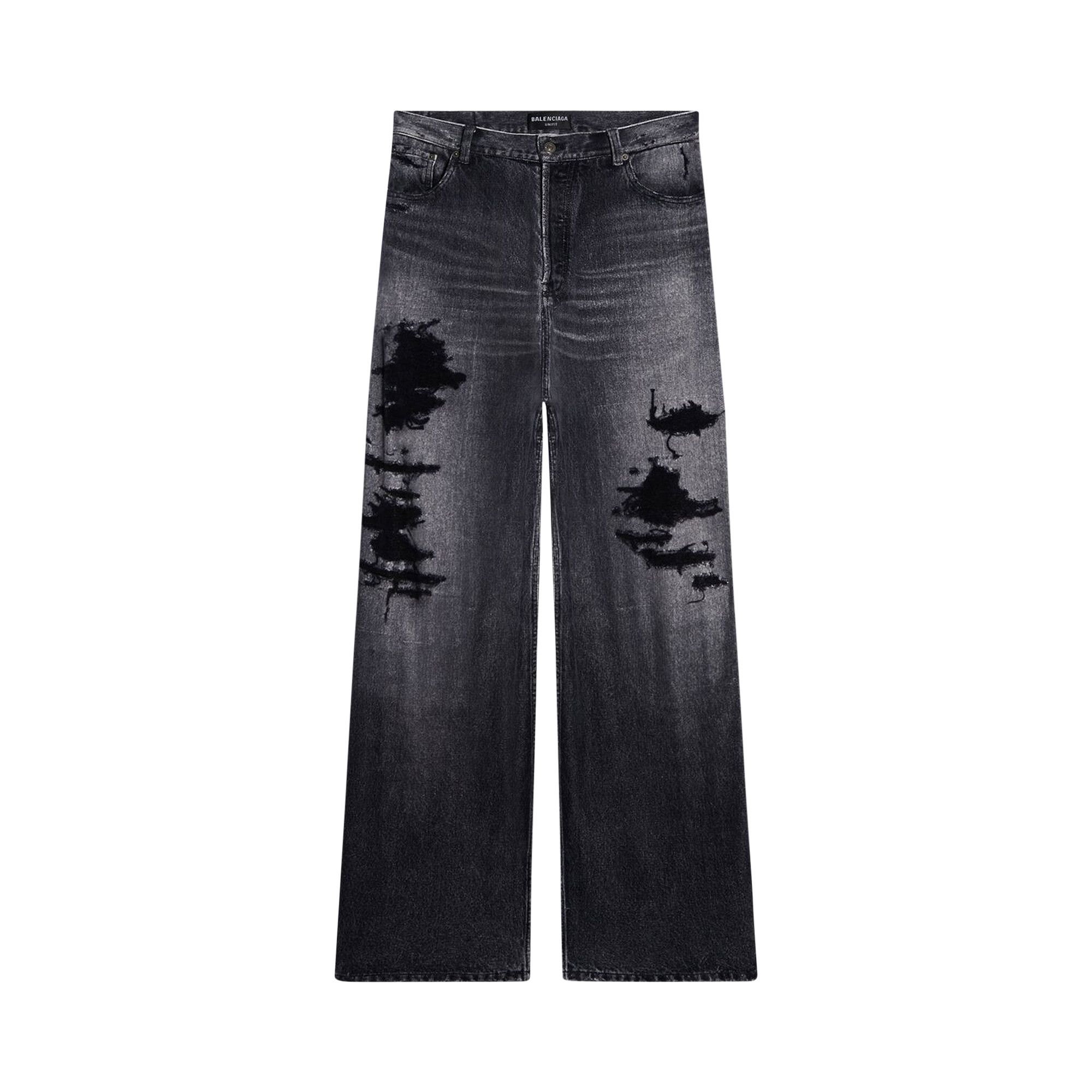 Buy Balenciaga Trompe L'Œil Large Baggy Trousers 'Dirty Grey Buy Balenciaga Trompe L'Œil Large Baggy Trousers 'Dirty Grey