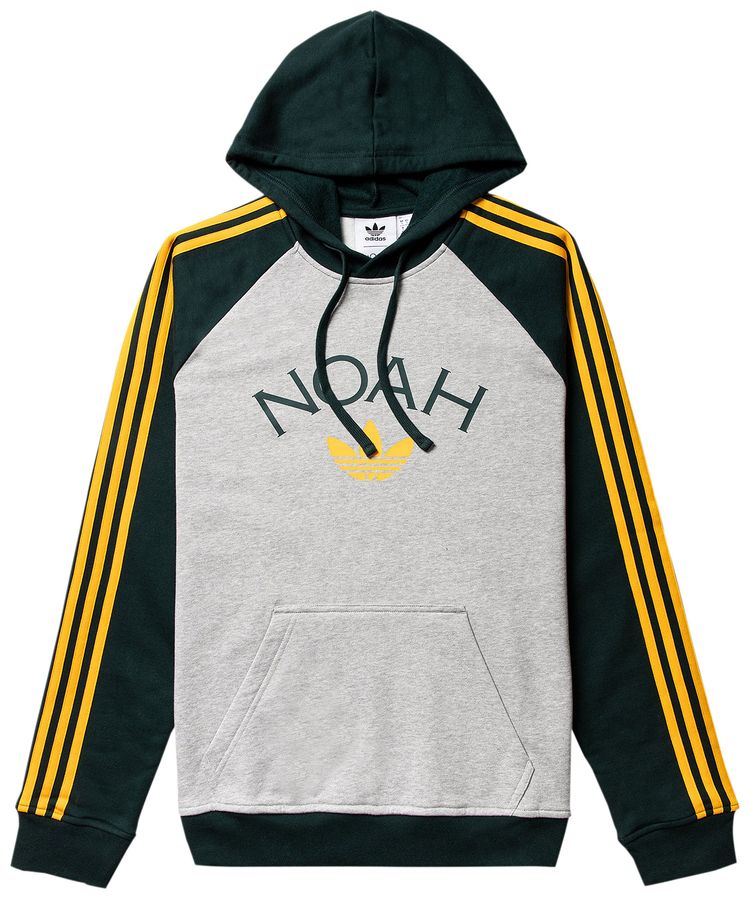 adidas x Noah 3S Hoody Medium Grey HeatherGreen Night