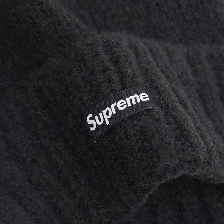 Supreme Gradient Stripe Beanie Solid Black