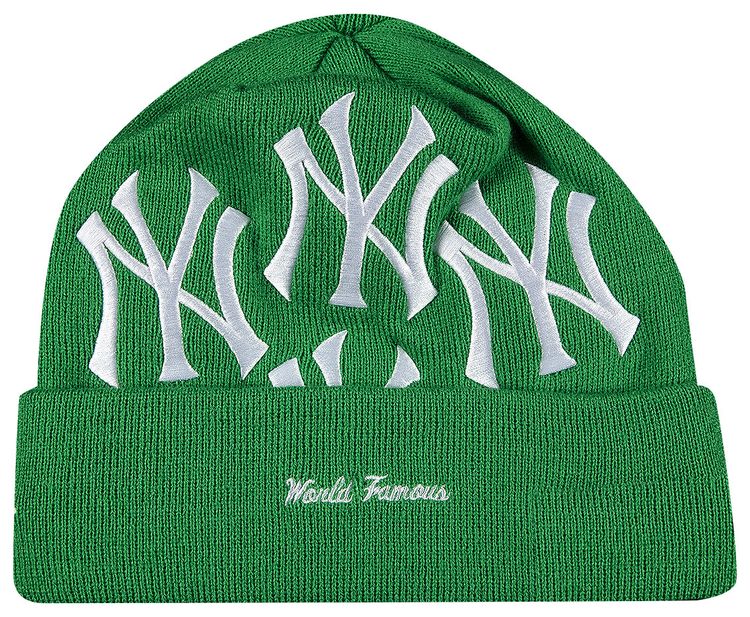 Supreme x New York Yankees x New Era Box Logo Beanie Green