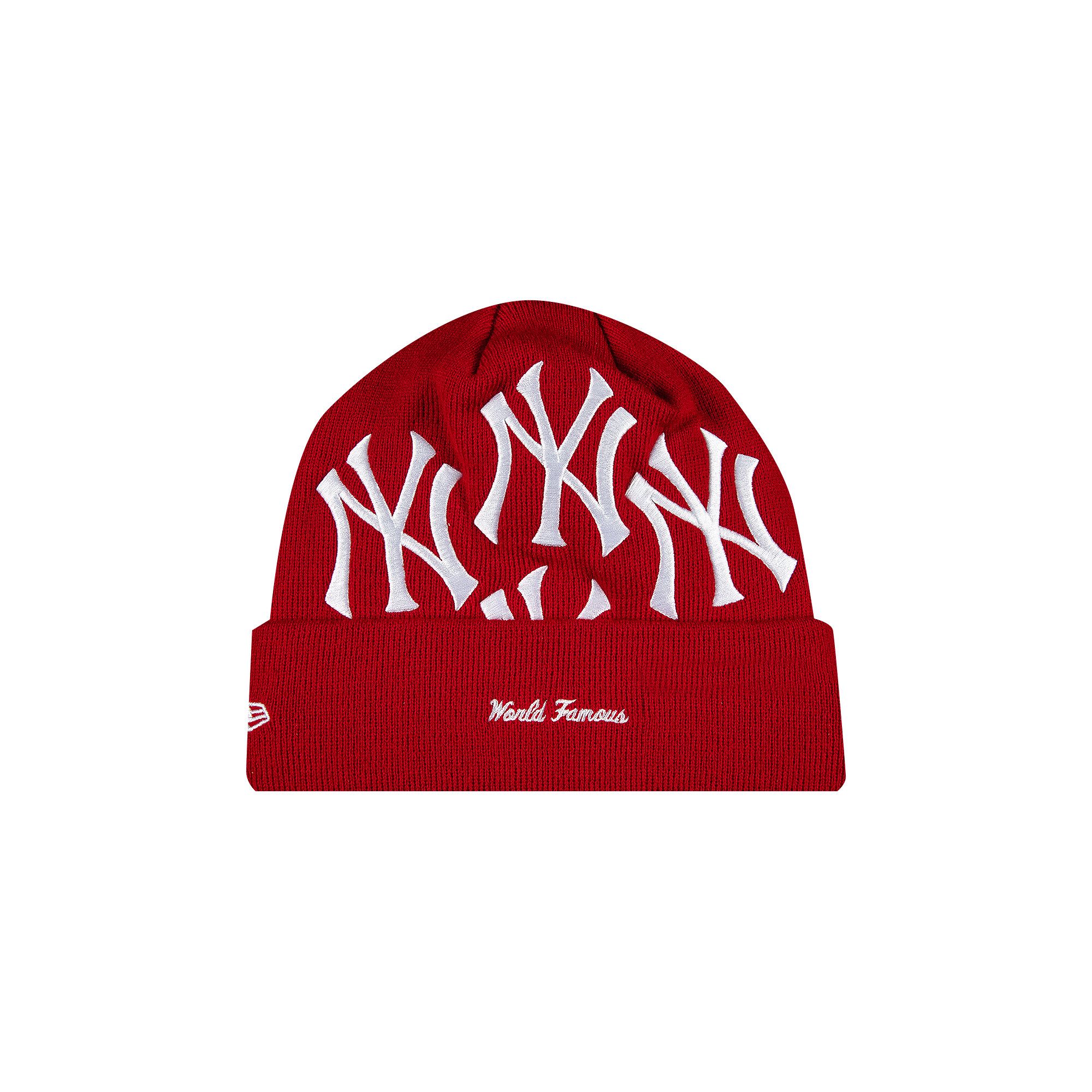 Supreme x New York Yankees x New Era Box Logo Beanie 'Red'
