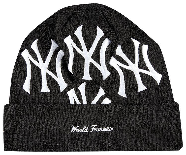 Supreme x New York Yankees x New Era Box Logo Beanie Black