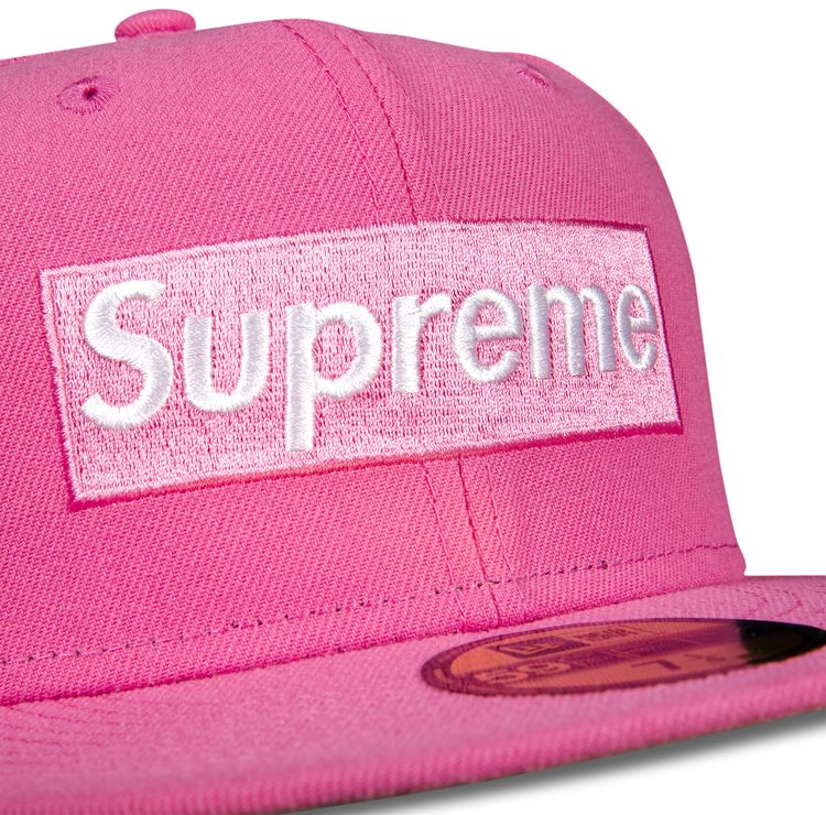 Supreme x New York Yankees Box Logo New Era Pink