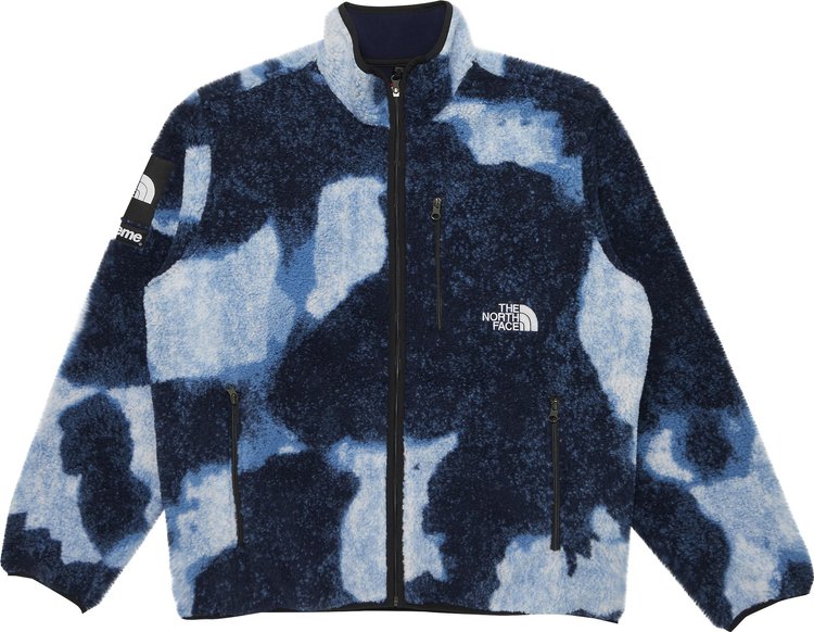 Buy Supreme X The North Face Bleached Denim Print Fleece, 49% OFF