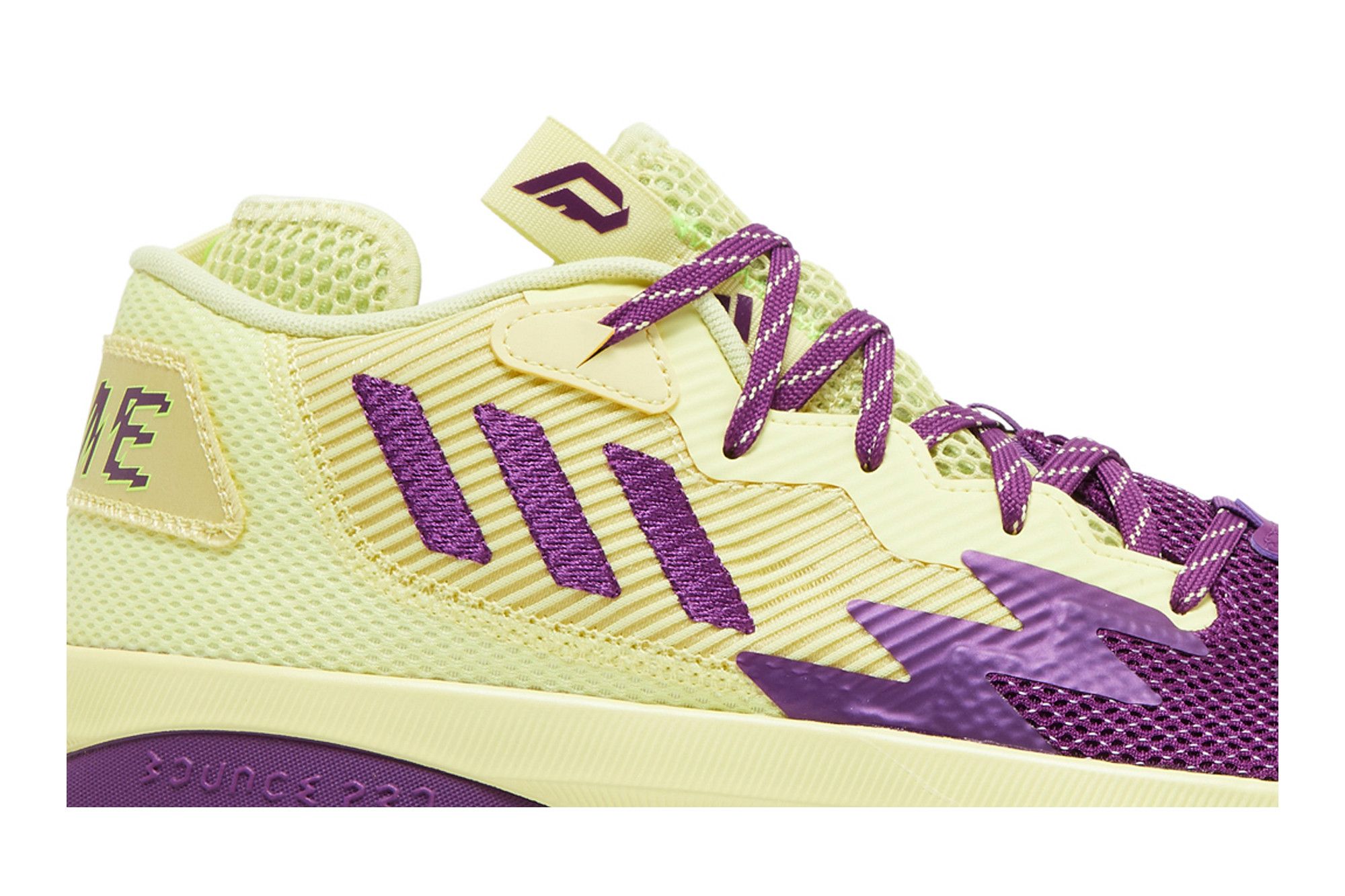 adidas デイム 8 デイム タイム GY0383 イエロー+パープル adidas DAME 8 Shoes | Yellow-Purple | Adult-Unisex – stripe