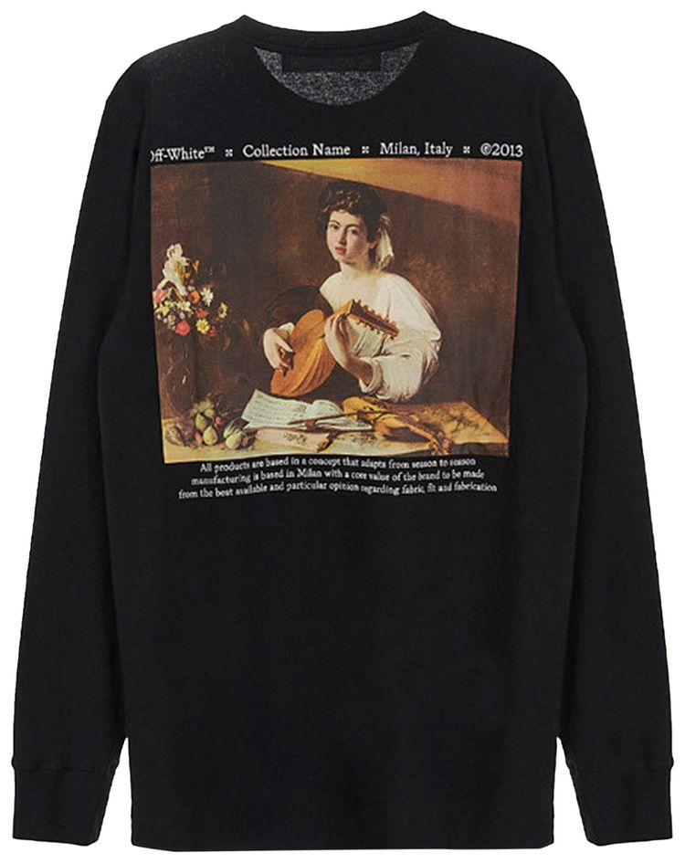 Off White Caravaggio Lute Long Sleeve Tee BlackMulti