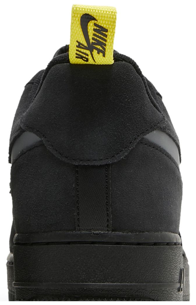 Nike Air Force 1 Low Cut Out Swoosh   Black