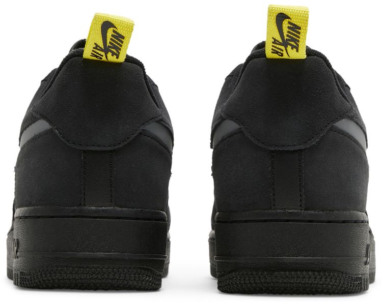 Nike Air Force 1 Low Cut Out Swoosh   Black