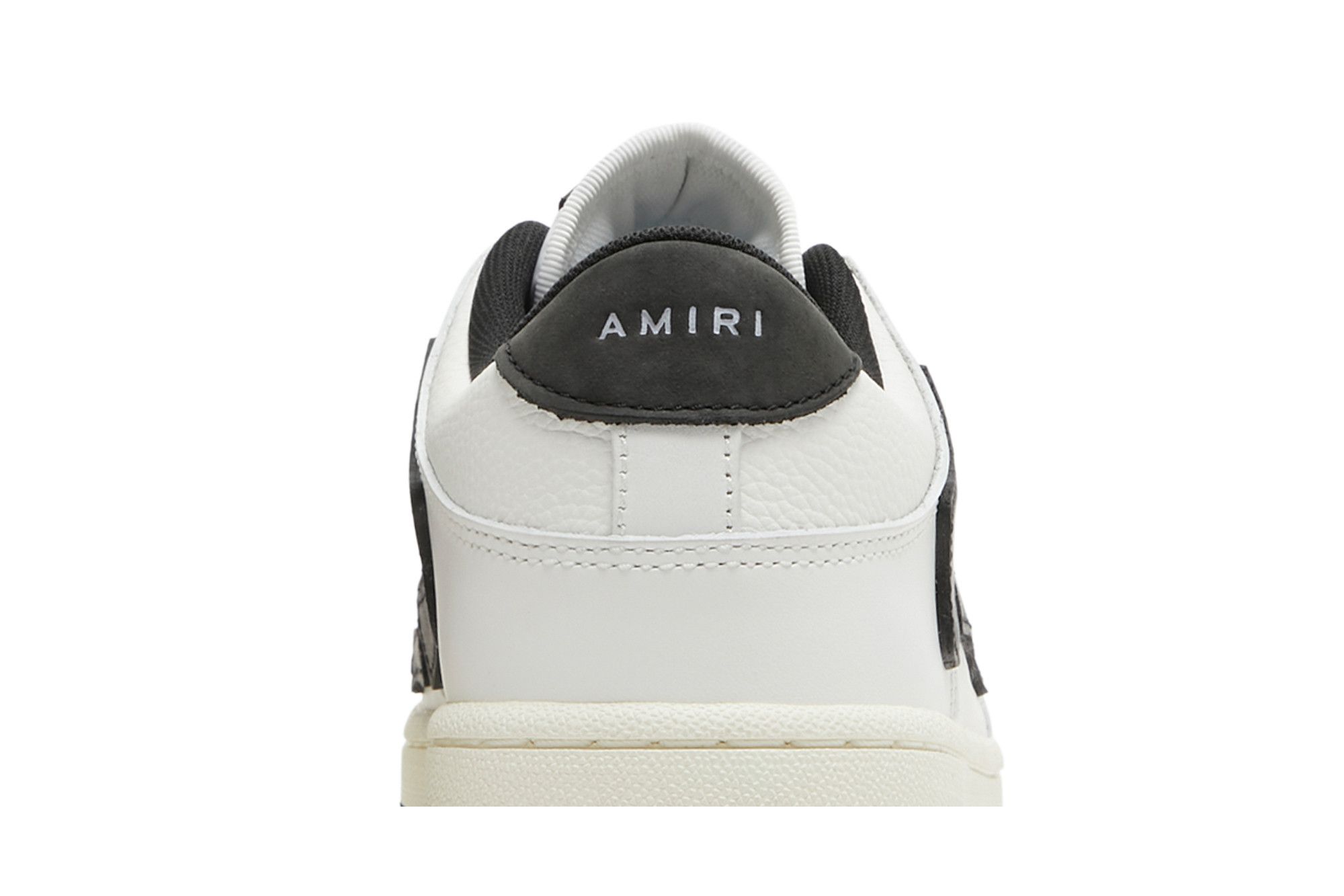 【個性を放つAMIRI ホワイト＆ブラック Skel-Top Low スニーカー AMIRI White & Black Chunky Skel Top Low Sneakers Amiri