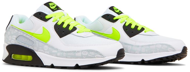 Nike Air Max 90 Reflective Logo   White Volt