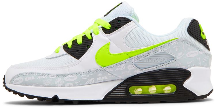 Nike Air Max 90 Reflective Logo   White Volt