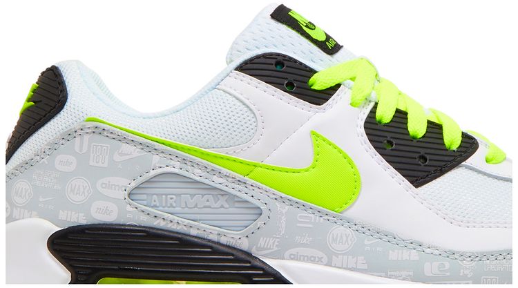 Nike Air Max 90 Reflective Logo   White Volt