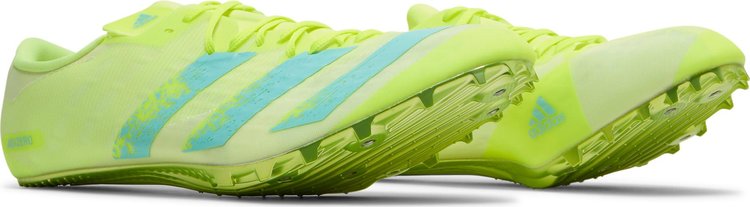 Adizero Prime Sprint Spikes Solar Yellow Clear Aqua