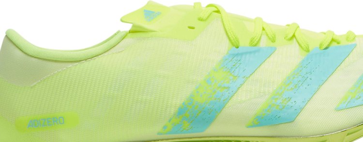 Adizero Prime Sprint Spikes Solar Yellow Clear Aqua