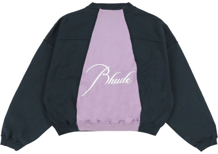 Rhude Panel Crewneck Black