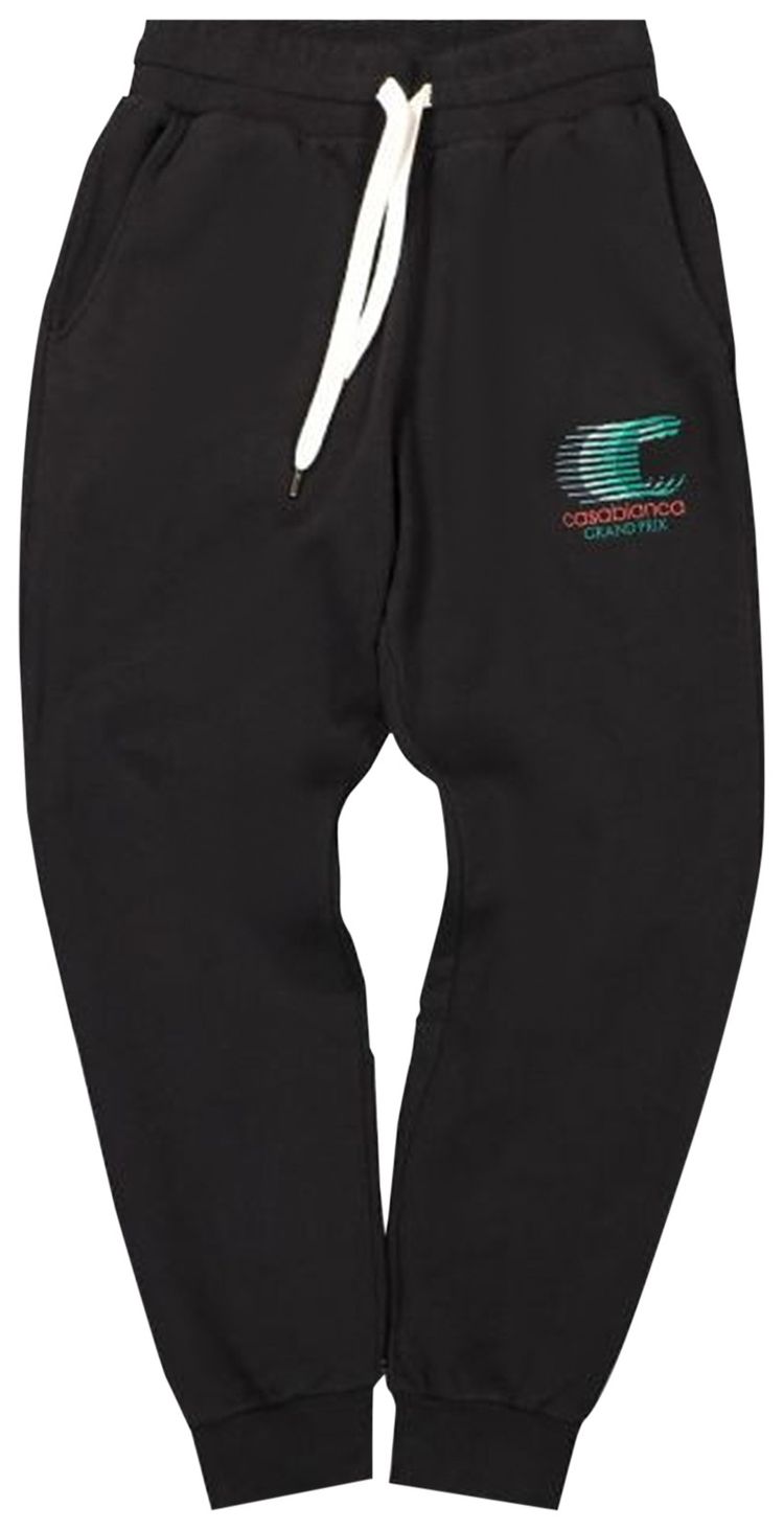 Casablanca Grand Prix Logo Embroidered Sweatpant Black