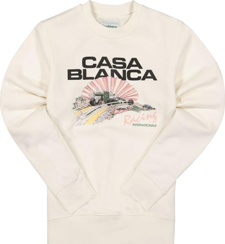 Casablanca Racing Shell Printed Sweatshirt 'Off White'