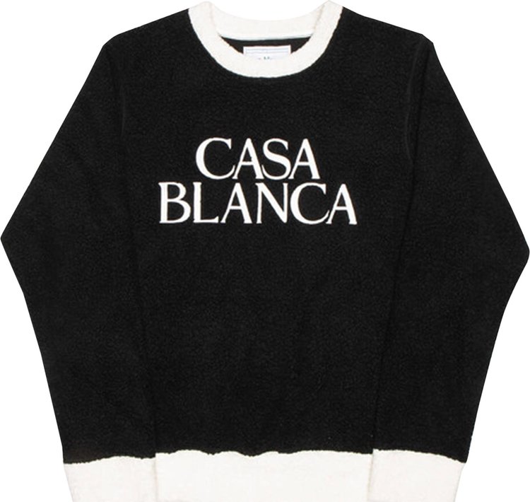 Casablanca Terry Colour Block Embroidered Sweatshirt 'Black'