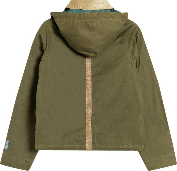 Reese Cooper Cropped Waxed Cotton Hunting Jacket Olive