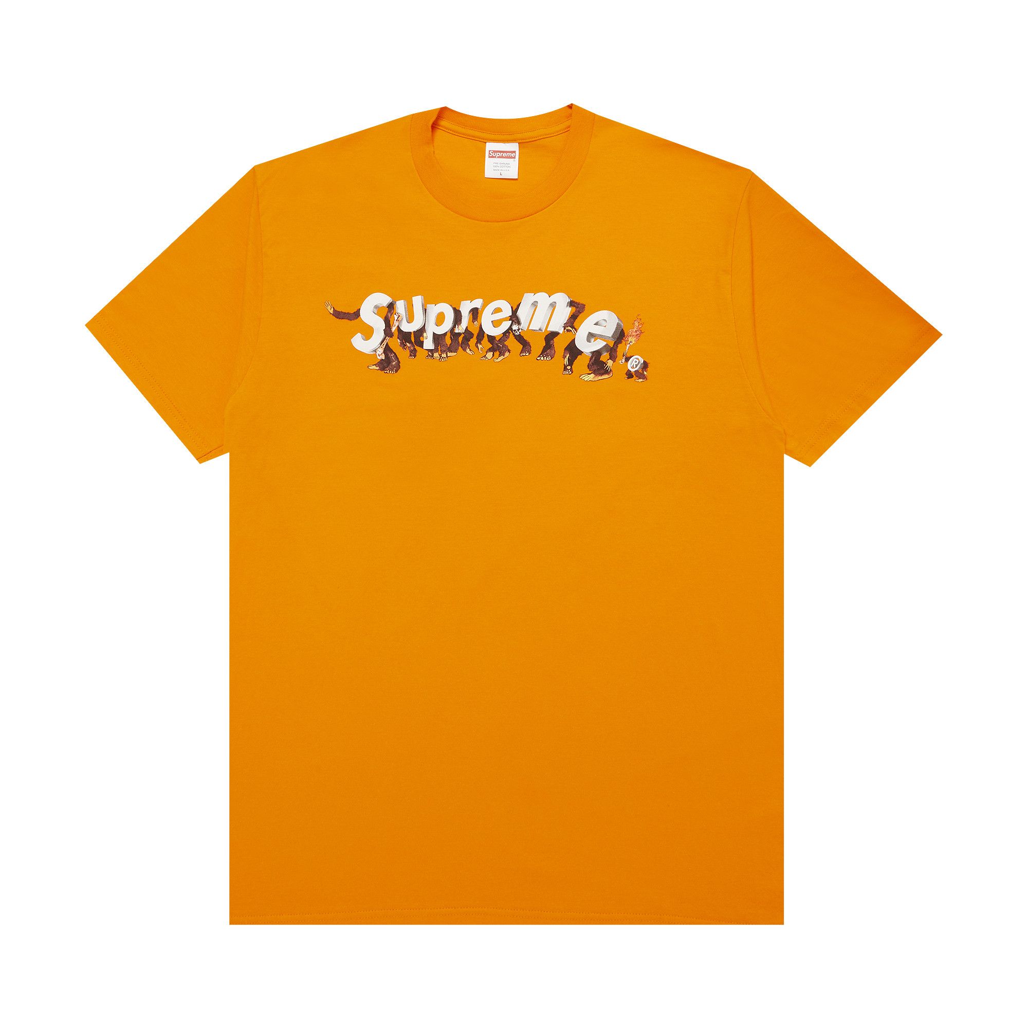 Supreme orange t shirt on sale