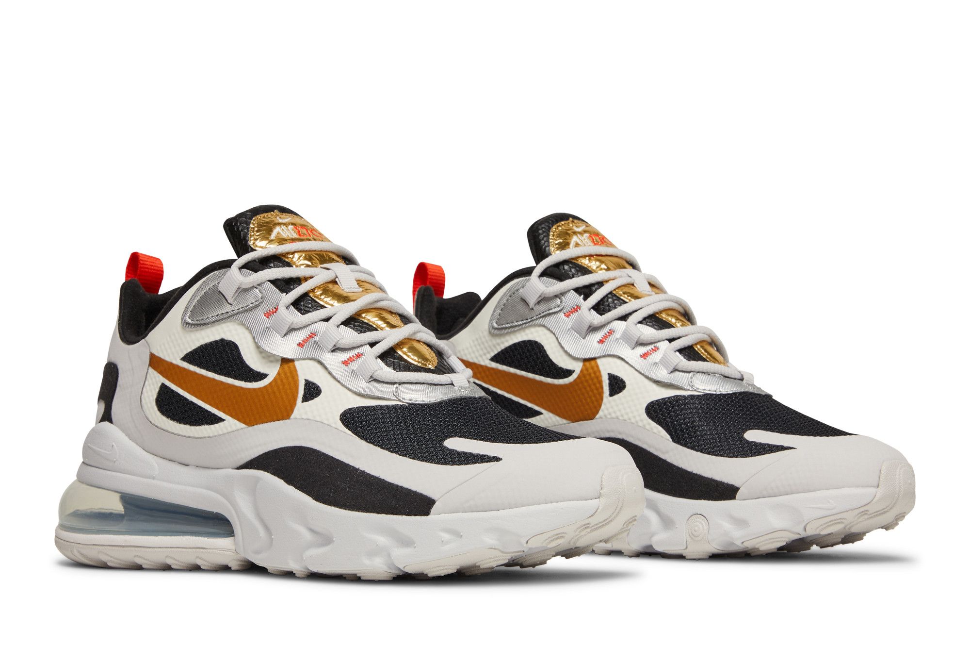 black and gold nike 270 react
