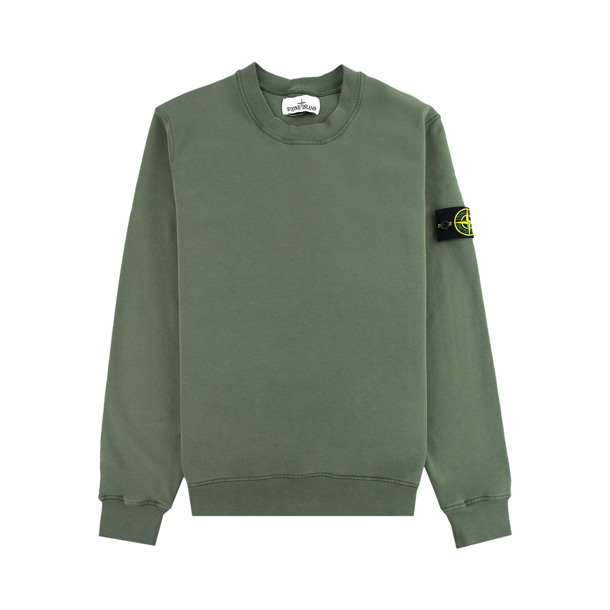 Buy Stone Island Crewneck Sweatshirt Olive 761563051 V0058 GOAT