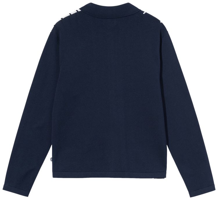 Stussy Striped Knit Shirt Navy