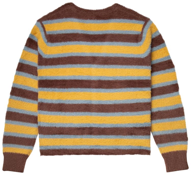 Stussy Striped Cardigan Brown
