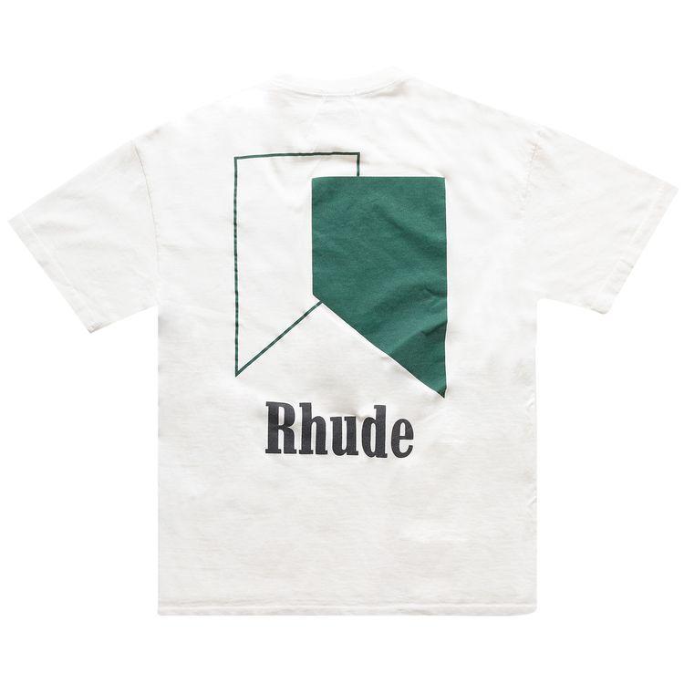 Rhude Track Logo Tee Vintage White