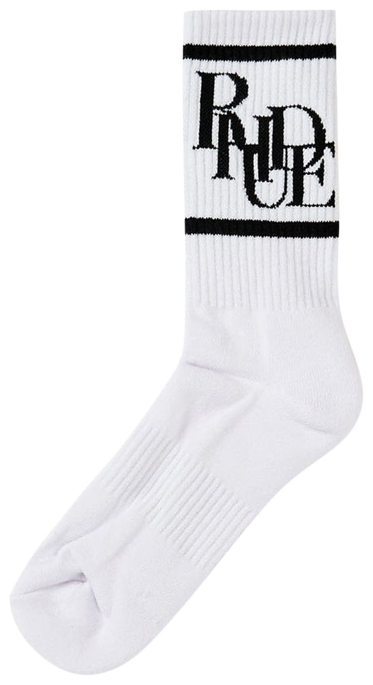 Rhude Scramble Logo Sock WhiteBlack