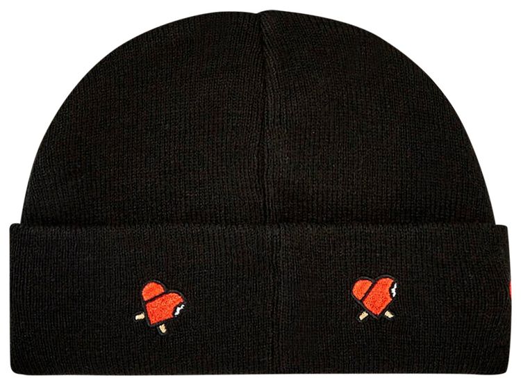Icecream Bite Knit Hat Black