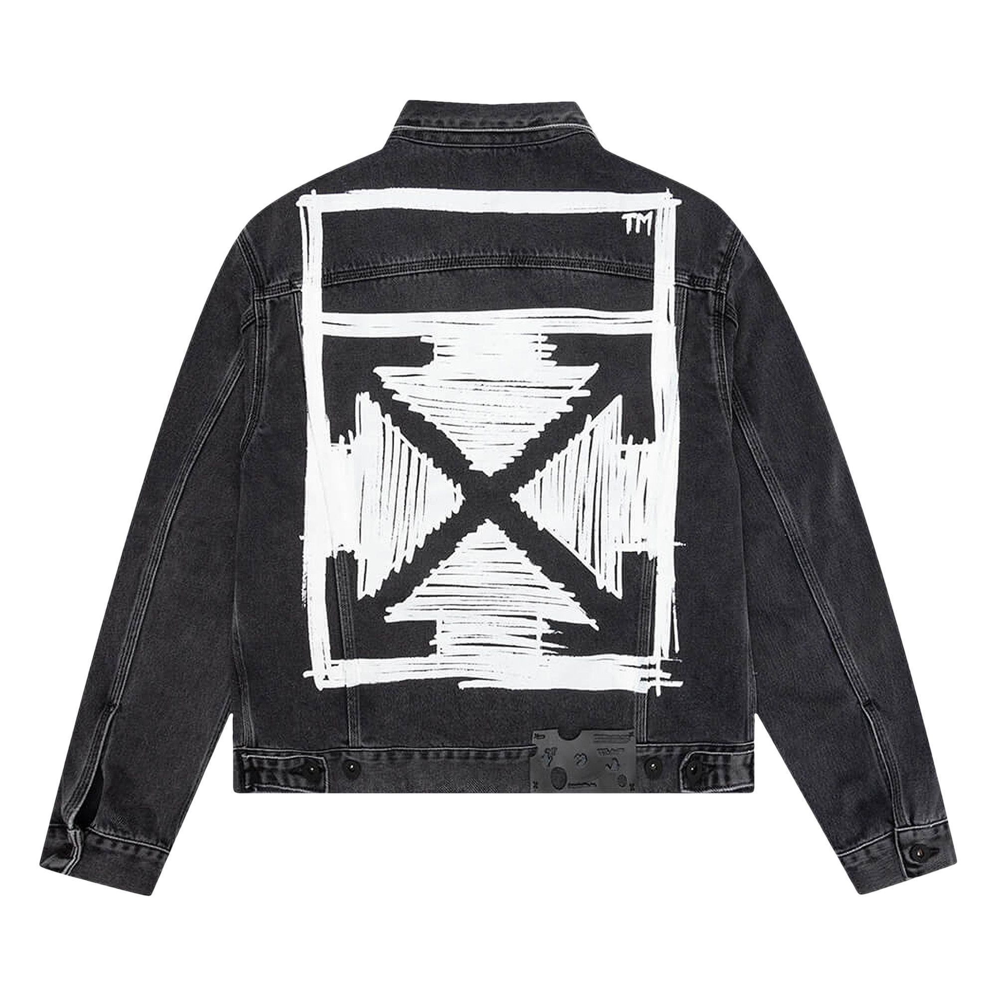 Buy Off White Negative Mark Slim Denim Jacket Medium Grey OMYE054F21DEN0030601 GOAT CA