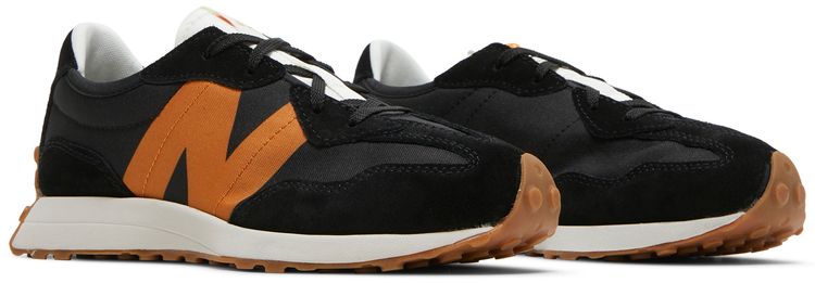 New Balance 327 Big Kid Black Madras Orange