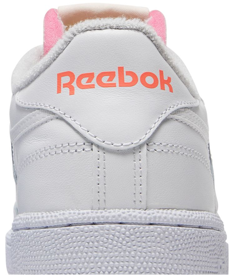 Reebok Wmns Club C 85 White Orange Flare