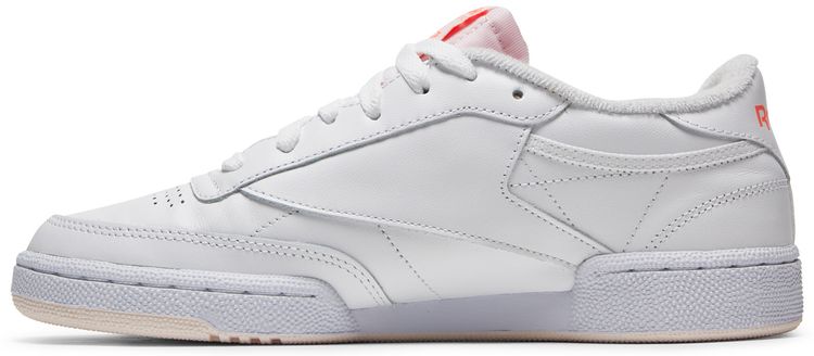 Reebok Wmns Club C 85 White Orange Flare