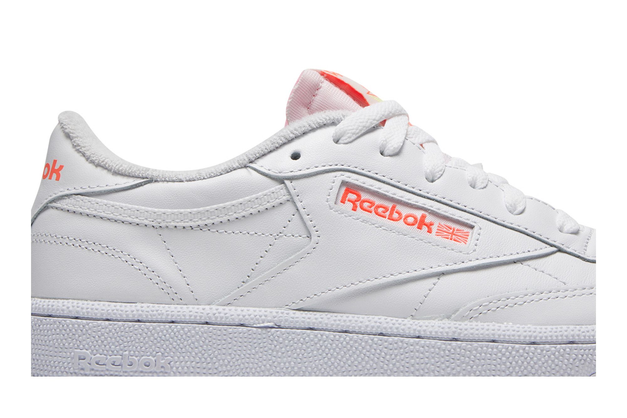 Buy Wmns Club C 85 White Orange Flare FY5163 GOAT