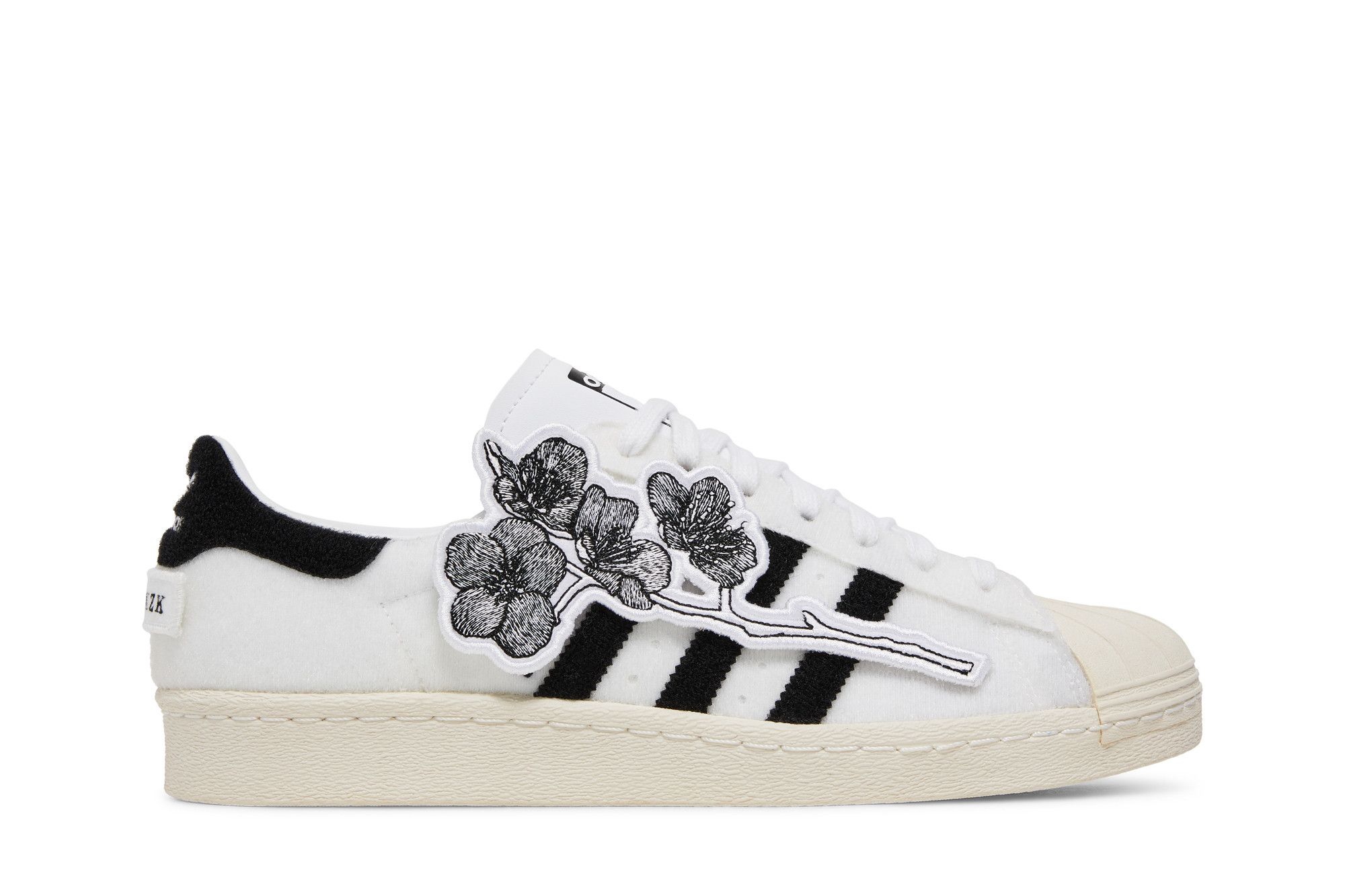 Adidas originals superstar 80s black floral shoes sales