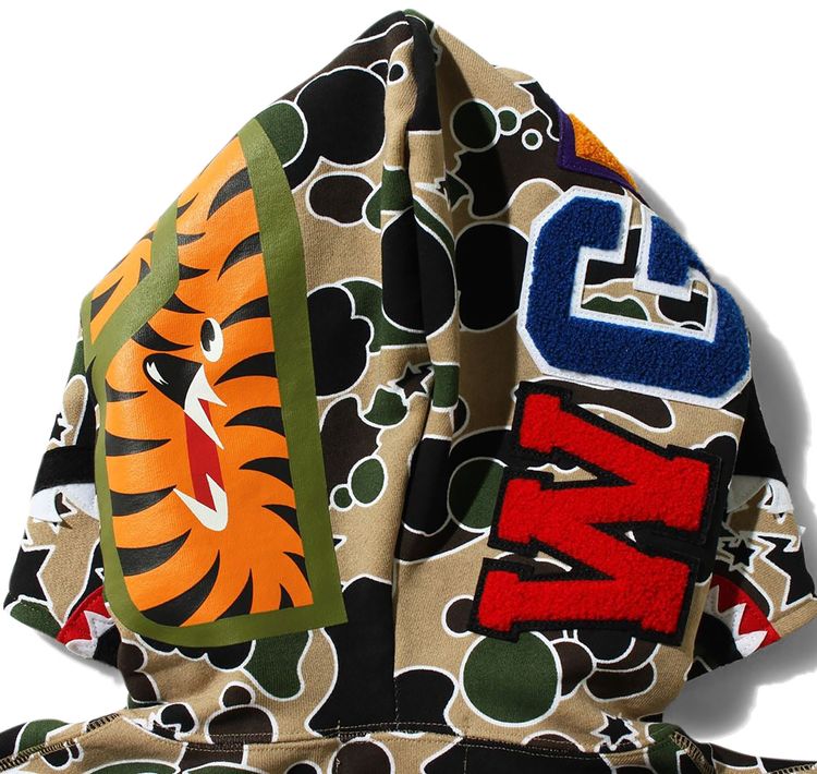 BAPE Sta Camo Shark Zip Hoodie Yellow