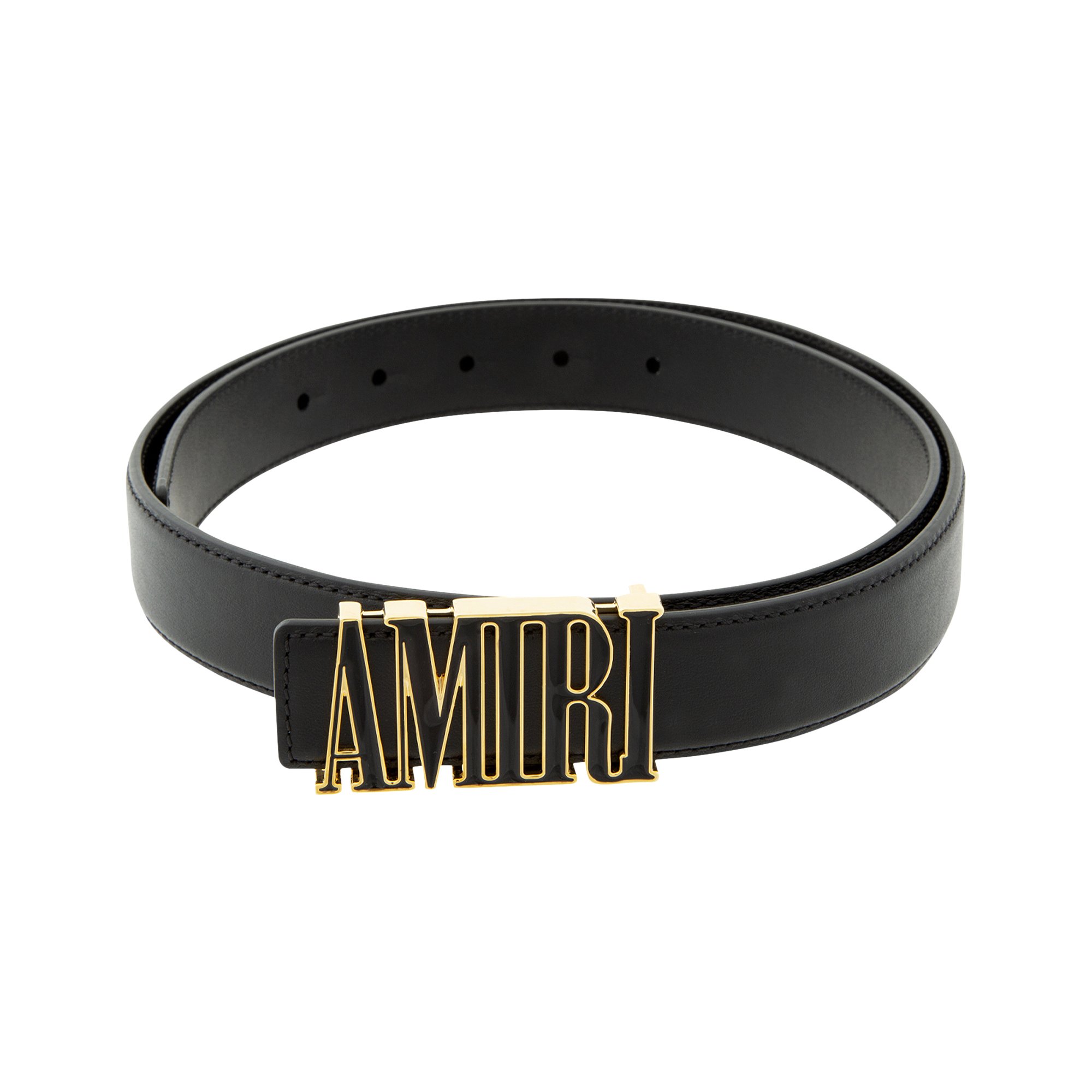 Buy Amiri Nappa Leather Belt 'Gold/Black' - PS22MAL014 732 GOLD | GOAT